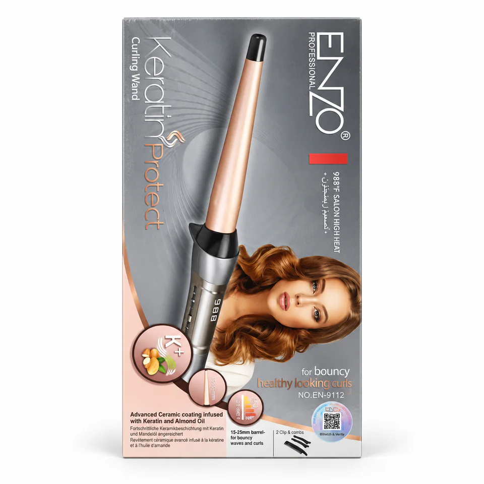 مكواة تجعيد Enzo Keratin Protect